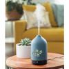Airome Magnolia Flower Medium Ceramic Essential Oil Diffuser|100 mL Humidifying Ultrasonic Aromatherapy Diffuser 8 Colorful LED Lights, Intermittent & Continual Mist, Auto Shut-Off view 2
