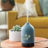 Airome Magnolia Flower Medium Ceramic Essential Oil Diffuser|100 mL Humidifying Ultrasonic Aromatherapy Diffuser 8 Colorful LED Lights, Intermittent & Continual Mist, Auto Shut-Off view 3