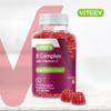 Viteey Vitamin B Complex Gummies with Vitamin C - Energy, Metabolism & Immune Support - B6, B12, Niacin, Folic Acid, Biotin, Calcium - Vegan, Gluten-Free - 60 Count view 2