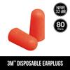 3M Disposable Earplugs, Orange, 92800H80-DC, 80 Pairs Per Pack view 2