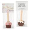 12ct Personalized Wedding Favors Hot Chocolate Spoons (12 Pack) Gourmet Milk Chocolate - Caranation Pink Love is Sweet view 1