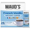 Maud's French Vanilla Instant Coffee, 26 ct, 100% Arabica Coffee, Medium Roast, Instant Hot or Iced Coffee - Just add water view 1