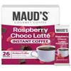Maud's Raspberry Chocolate Flavored Instant Coffee, 26 ct, 100% Arabica Coffee, Medium Roast, Instant Hot or Iced Coffee - Just add water view 1