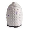 Airome Gray Hobnail Medium Ceramic Essential Oil Diffuser|100 mL Humidifying Ultrasonic Aromatherapy Diffuser 8 Colorful LED Lights, Intermittent & Continual Mist, Auto Shut-Off view 1