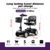 4 Wheel Electric Mobility Scooter - Max Speed 4.97 Mph, Max Load 265lbs Wheelchair Device for Travel, Adults, Elderly - Purple view 2