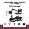 4 Wheel Electric Mobility Scooter - Max Speed 4.97 Mph, Max Load 265lbs Wheelchair Device for Travel, Adults, Elderly - Plum view 2