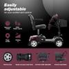 4 Wheel Electric Mobility Scooter - Max Speed 4.97 Mph, Max Load 265lbs Wheelchair Device for Travel, Adults, Elderly - Plum view 4