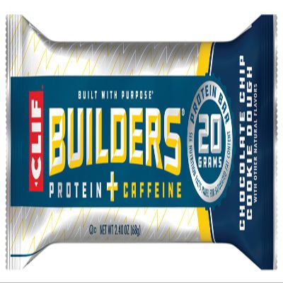 CLIF Chocolate Chip Cookie Dough Caffeine Builders Bar, 2.4 OZ