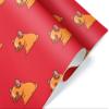 Cute Red French Bulldog Wrapping Paper, Frenchie Gift Wrap for Christmas, Frenchy Theme Party Decor, Puppy Dog Birthday (Red, 12 foot x 29 inch roll) view 1