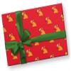 Cute Red French Bulldog Wrapping Paper, Frenchie Gift Wrap for Christmas, Frenchy Theme Party Decor, Puppy Dog Birthday (Red, 12 foot x 29 inch roll) view 3