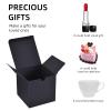 30 Pack Black Gift Boxes 3x3x3 inches, NIGNYA Small Kraft Cardboard Boxes Paper Cube Favor Box Easy Assemble Paper Gift Box with lids for Presents Birthday Christmas Wedding Party view 3