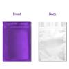 100 Pack Smell Proof Bags 3 x 4 Inch Resealable Mylar Bags Foil Pouch Flat Bag with Front Window Purple view 2