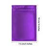 100 Pack Smell Proof Bags 3 x 4 Inch Resealable Mylar Bags Foil Pouch Flat Bag with Front Window Purple view 3