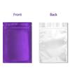 100 Pack Resealable Smell Proof Bags 4 x 6 Inch Mylar Bags Foil Pouch Flat Bag with Front Window Purple view 2