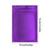 100 Pack Resealable Smell Proof Bags 4 x 6 Inch Mylar Bags Foil Pouch Flat Bag with Front Window Purple view 3