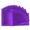 100 Pack Mylar Bags for Food Storage 5.5 x 7.8 Inch Resealable Foil Pouch Bag with Front Window Purple
