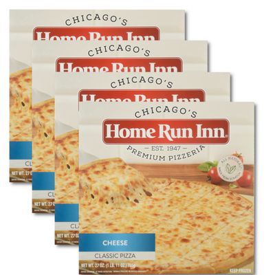 Home Run Inn Classic Cheese Pizza - All Natural - Minimally Processed - Made from Scratch - No Preservatives and Ready Set Gourmet Donate A Meal Program - 4 Pack