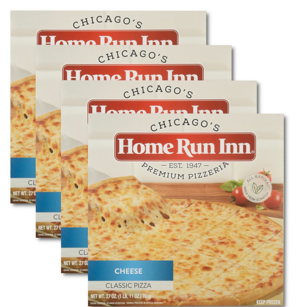 Home Run Inn Classic Cheese Pizza - All Natural - Minimally Processed - Made from Scratch - No Preservatives and Ready Set Gourmet Donate A Meal Program - 4 Pack