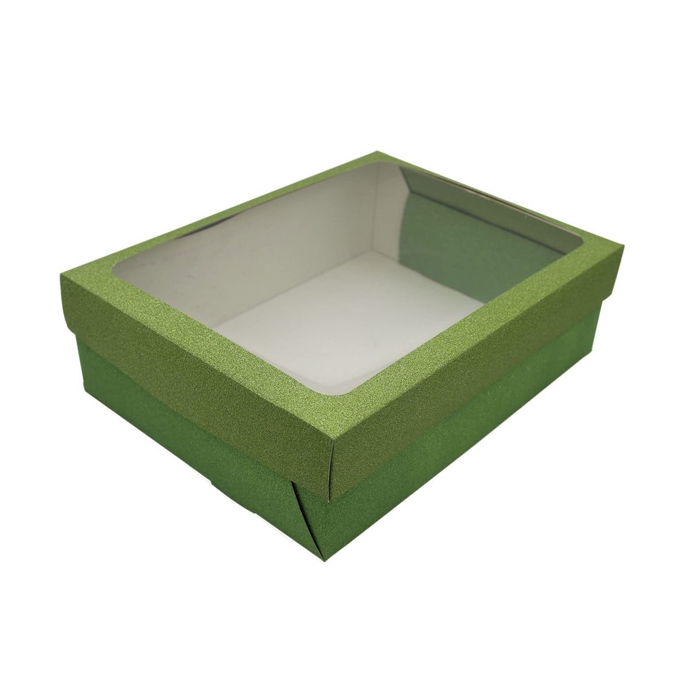 FELANAS Frosty Glossy Gift Boxes with Acetate | Gift Wrap Box for Birthday, Christmas, Graduation Gifts, Flowers, Cake | 33.5 x 25.5 x 11.5 CM : 13.4" x 10" x 4.5" |Frosty Glossy
