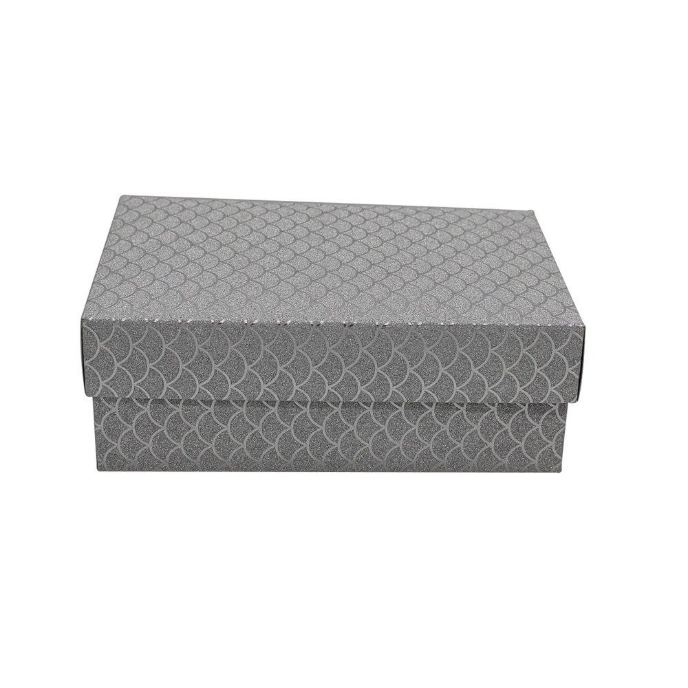 FELANAS Frosty Glossy Gift Boxes with Lid | Gift Wrap Box for Birthday, Christmas, Graduation Gifts, Flowers, Cake | 11 x 19 x 6 CM : 4.5" x 7.5" x2.5" | Siren's Tail Glossy
