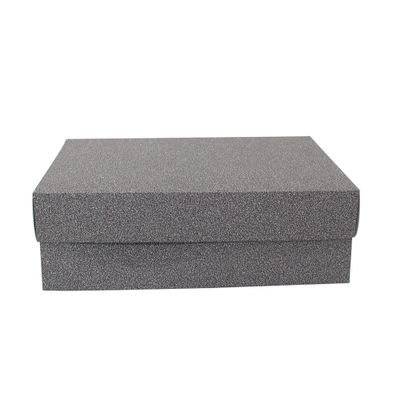 FELANAS Frosty Glossy Gift Boxes with Lid | Gift Wrap Box for Birthday, Christmas, Graduation Gifts, Flowers, Cake | 11 x 19 x 6 CM : 4.5" x 7.5" x2.5" | Frosty Grey