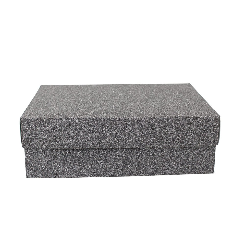 FELANAS Frosty Glossy Gift Boxes with Lid | Gift Wrap Box for Birthday, Christmas, Graduation Gifts, Flowers, Cake | 11 x 19 x 6 CM : 4.5" x 7.5" x2.5" | Frosty Grey