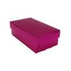 FELANAS Frosty Glossy Gift Boxes with Lid | Gift Wrap Box for Birthday, Christmas, Graduation Gifts, Flowers, Cake | 11 x 19 x 6 CM : 4.5" x 7.5" x2.5" | Metal Fucsia Glossy view 2