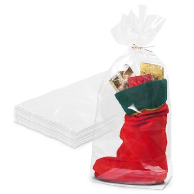 PUREVACY 1000 Pack of Side Gusseted Plastic Bags - 8 x 3 x 20 Inch. Leakproof, Clear Gift Bags for Favors, Baked Gifts