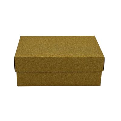 FELANAS Frosty Glossy Gift Boxes with Lid | Gift Wrap Box for Birthday, Christmas, Graduation Gifts, Flowers, Cake | 11 x 19 x 6 CM : 4.5" x 7.5" x2.5" | Frosty Gold Glossy