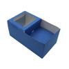 FELANAS 6 Pack Frosty Glossy Gift Boxes with Acetate | Gift Wrap Box for Birthday, Christmas, Graduation Gifts, Flowers, Cake | 33 x 25.5 x 11 CM : 15" x 10" x 4.5" | Iridescent Acetate view 2