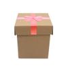 FELANAS 6 Pack Cardboard Gift Boxes Large Gift Boxes with Ribbon | Wrapping Clothing Boxes for Gifts, Mailing, Clothes, Robe | 16 x 17 x 19 CM : 6.5" x 6.5" x 7.5" | Pink Ribbon view 3