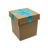 FELANAS 6 Pack Cardboard Gift Boxes Large Gift Boxes with Ribbon | Wrapping Clothing Boxes for Gifts, Mailing, Clothes, Robe | 16 x 17 x 19 CM : 6.5" x 6.5" x 7.5" | Light Blue Ribbon view 1