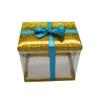 FELANAS 6 Pack Acetate Gift Boxes Iridescent Top with Ribbon | Wrapping Clothing Boxes for Gifts, Mailing, Clothes | 27 x 20 x 25.5 CM : 10.8" x 8" x 10" | Gift Cardboard Boxes (Golden/Light Blue Ribbon) view 3