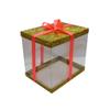 FELANAS 6 Pack Acetate Gift Boxes Iridescent Top with Ribbon | Wrapping Clothing Boxes for Gifts, Mailing, Clothes | 27 x 20 x 25.5 CM : 10.8" x 8" x 10" | Gift Cardboard Boxes (Golden/Light Pink Ribbon) view 1
