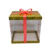 FELANAS 6 Pack Acetate Gift Boxes Iridescent Top with Ribbon | Wrapping Clothing Boxes for Gifts, Mailing, Clothes | 27 x 20 x 25.5 CM : 10.8" x 8" x 10" | Gift Cardboard Boxes (Golden/Light Pink Ribbon) view 2