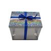 FELANAS 6 Pack Acetate Gift Boxes Iridescent Top with Ribbon | Wrapping Clothing Boxes for Gifts, Mailing, Clothes | 27 x 20 x 25.5 CM : 10.8" x 8" x 10" | Gift Cardboard Boxes (Silver/Dark Blue Ribbon) view 3