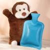 HomeTop Premium Classic Rubber Hot or Cold Water Bottle with Cute Stuffed Monkey Cover (2 Liters, Blue) view 4
