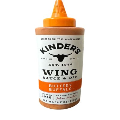 Kinder's Premium Quality Buttery Buffalo Wing Sauce & Dip, 14.2 oz Bottle