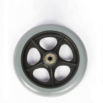 1 pcs Front Wheelchair Wheels Replacement, Front Caster in Grey, Solid Tires Front, Wheelchair Caster Wheels for Wheelchairs Rollators Walkers(6 inch) (Color : Gray, Size : 15cm/6in)
