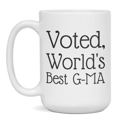Coffee Mug for G-Ma - World's Best G-Ma - Christmas gift, 15-Ounce White