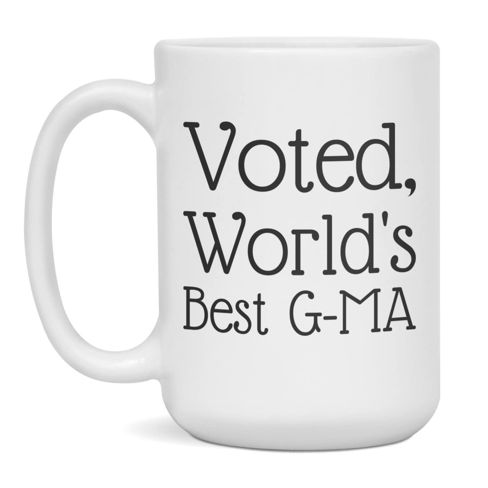 Coffee Mug for G-Ma - World's Best G-Ma - Christmas gift, 15-Ounce White