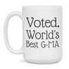 Coffee Mug for G-Ma - World's Best G-Ma - Christmas gift, 15-Ounce White view 1