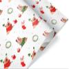 Chubby French Bulldog Christmas Wrapping Paper, White Frenchie Holiday Gift Wrap Party Decoration (White, 6 foot x 29 inch roll) view 1