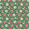 Santa French Bulldog Christmas Wrapping Paper, Holiday Puppy Gift Wrap Party Decoration (Green, 12 foot x 29 inch roll) view 2