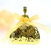 50 Pack Laser Cut Girl Rose Wedding Candy Boxes with Ribbon Party Favor Boxes Small Gift Boxes for Wedding Bridal Shower Anniversary Birthday Party (Metallic Gold) view 1