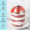 MR.FOAM 12oz Disposable Clear Plastic Cups with Lids ,25 Pack Dessert for Parfait Ice Cream Fruit Iced Cold Drinks Wedding Thanksgiving Halloween Christmas Party (No Hole), 50 Count (Pack of 1) view 3