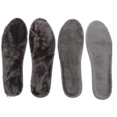 2 Pairs Insole Winter Shoe Mat Shoes Arch Sweat Absorbing Inserts Warm Foot Pad Elevator Insert Fluff Pads Sports Men and Women Plush Absorb Sweat