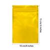 100 Pack Mylar Bags 4 x 6 Inch Resealable Smell Proof Bags Foil Pouch Flat Bag with Front Window Golden view 2