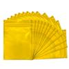 100 Pack Mylar Bags 5.5 x 7.8 Inch Resealable Foil Pouch Bag Food Storage with Front Window Golden view 1