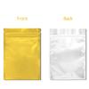 100 Pack Mylar Bags 5.5 x 7.8 Inch Resealable Foil Pouch Bag Food Storage with Front Window Golden view 2